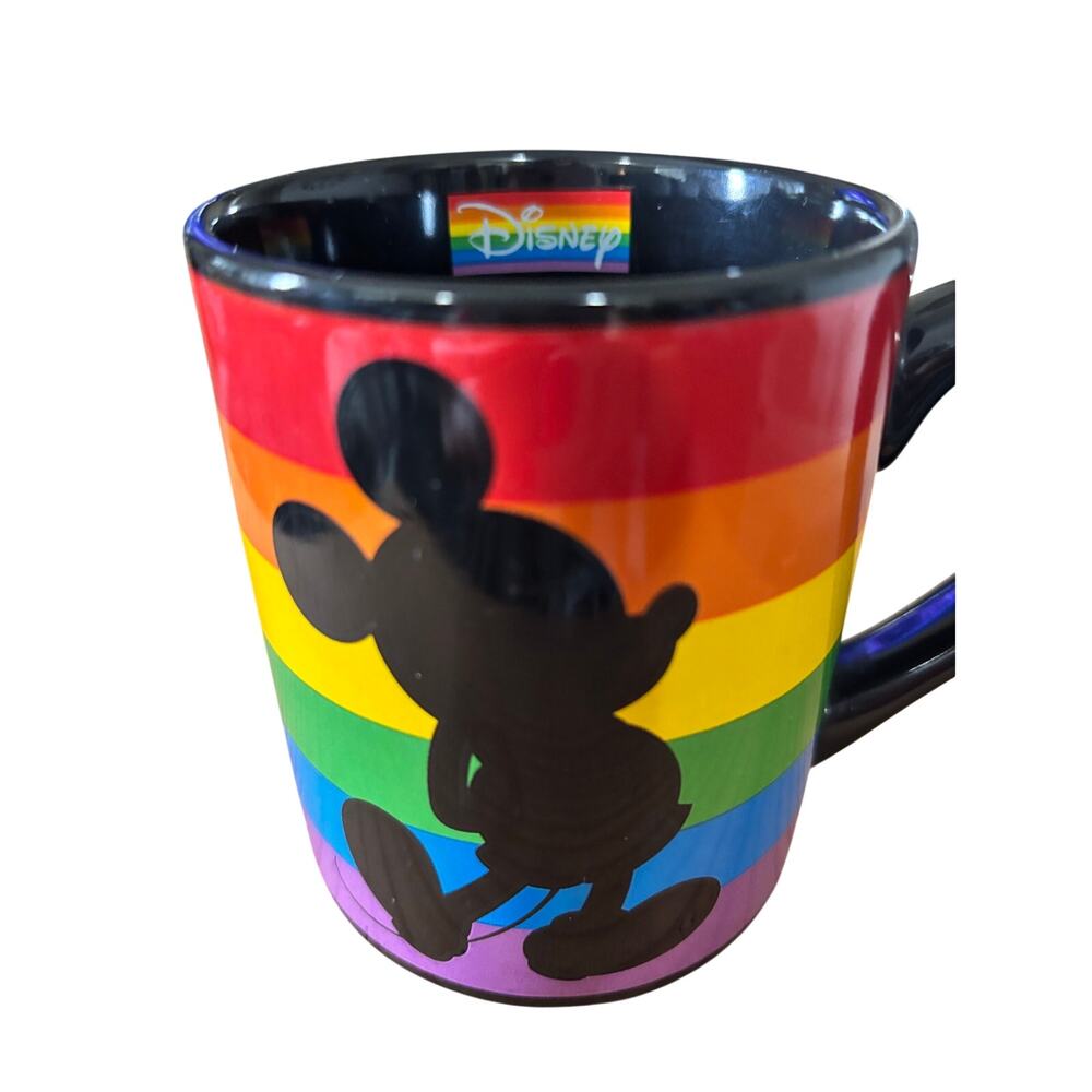 Disney Rainbow Collection Mickey Mouse LOVE Pride 14 Oz Ceramic Mug